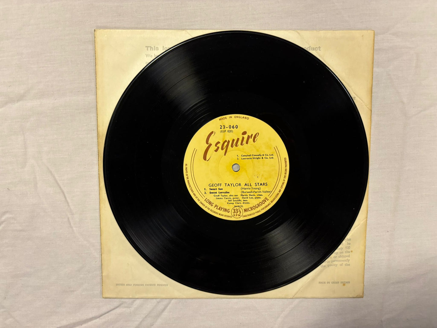 Geoff Taylor All Stars Esquire UK 10"