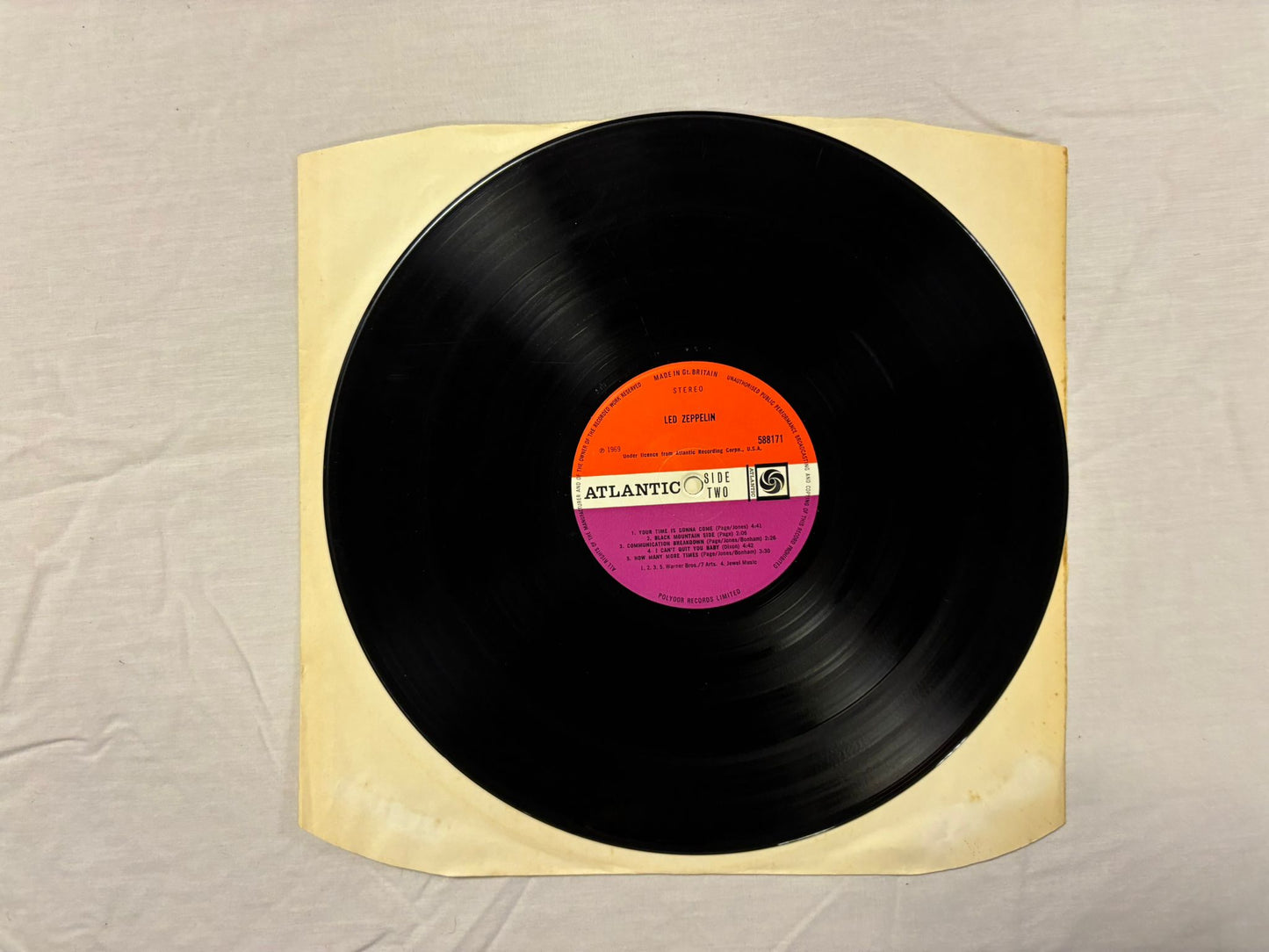 Led Zeppelin- Self Titled UK Red/Plum