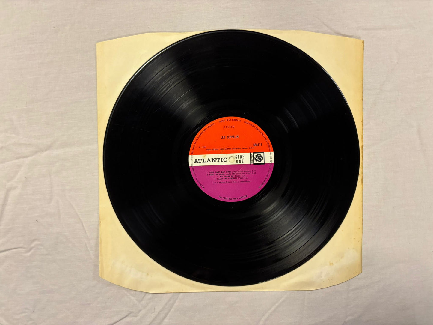 Led Zeppelin- Self Titled UK Red/Plum