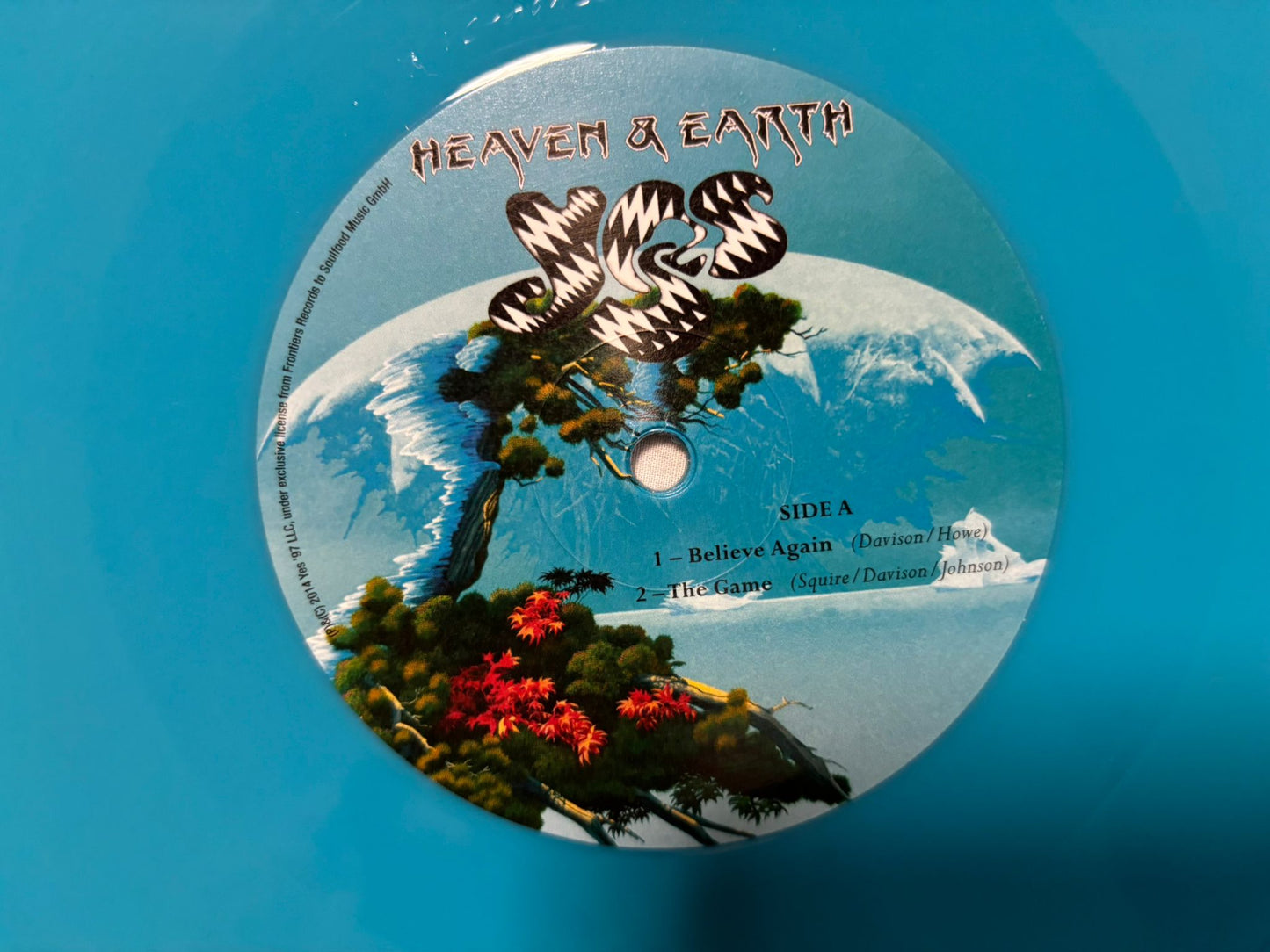 YES- Heaven and Earth Dbl LP Turquoise