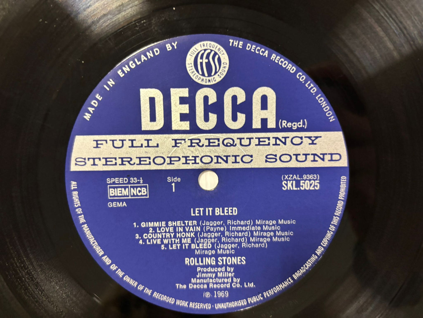 Rolling Stones- Let It Bleed UK 1st Stereo with Poster