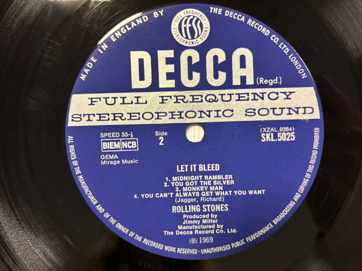 Rolling Stones- Let It Bleed UK 1st Stereo with Poster