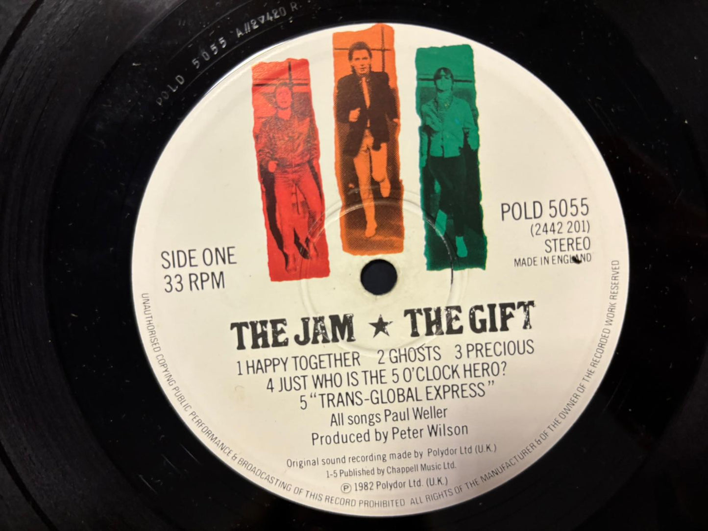 The Jam-The Gift in bag with signed Paul Weller Flyer