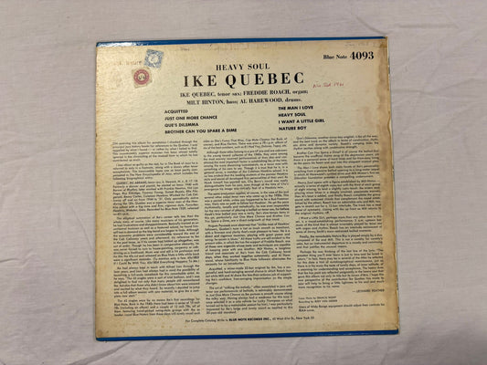 Ike Quebec - Heavy Soul LP US Blue Note Mono Original BLP 4093