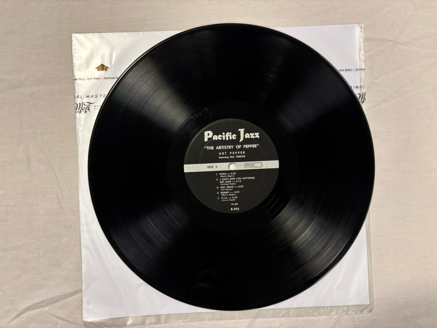 Art Pepper - The Artistry Of Pepper LP US Original Pacific Jazz PJ-60