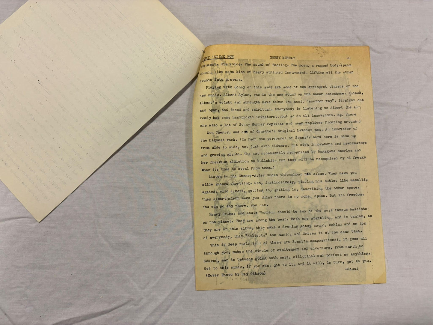 Sonny Murray - 'Stime Now LP US Original ESP 663 & Insert