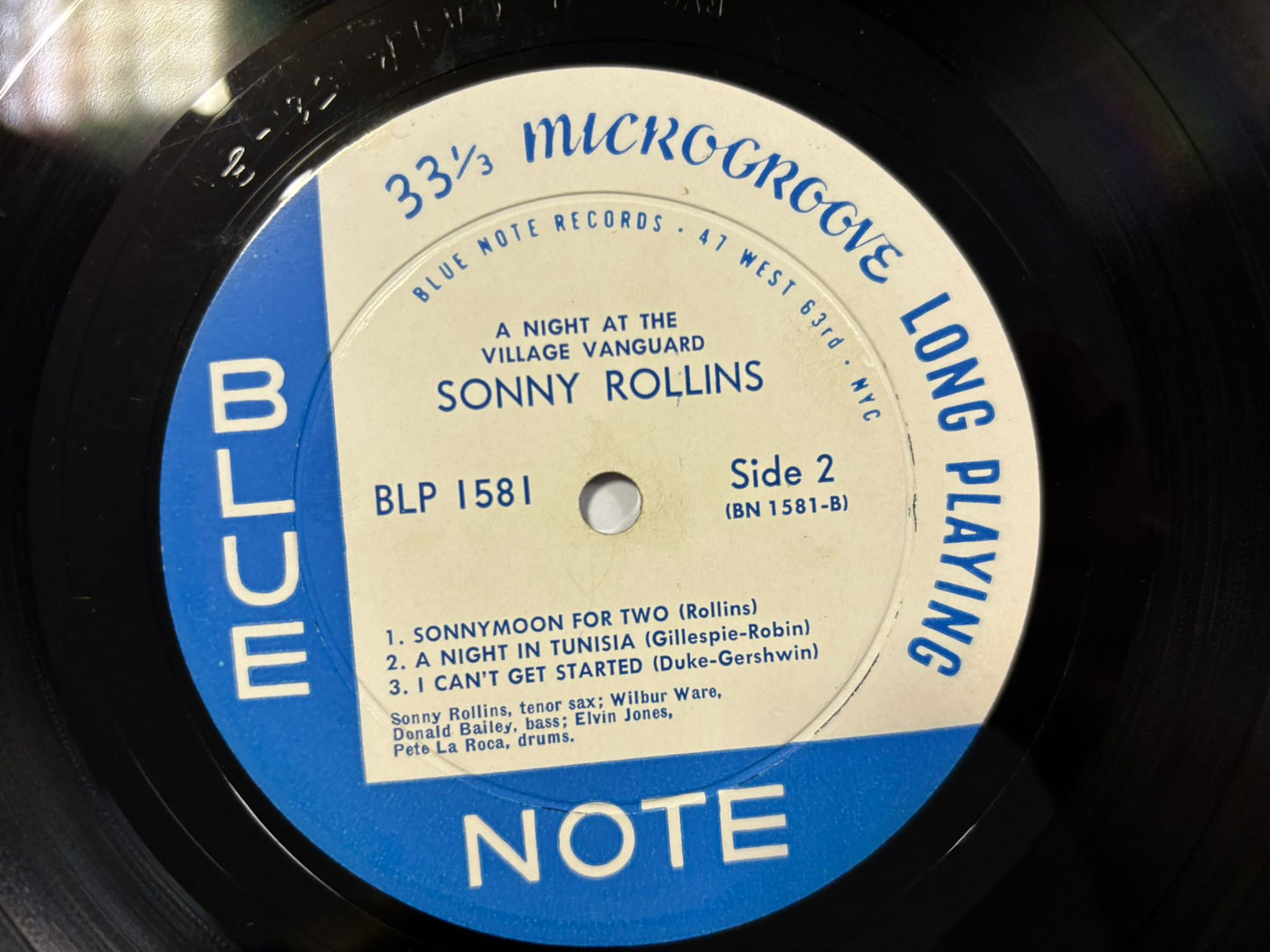Sonny Rollins - A Night At The Village Vanguard LP US Original Mono Blue Note BLP 1581