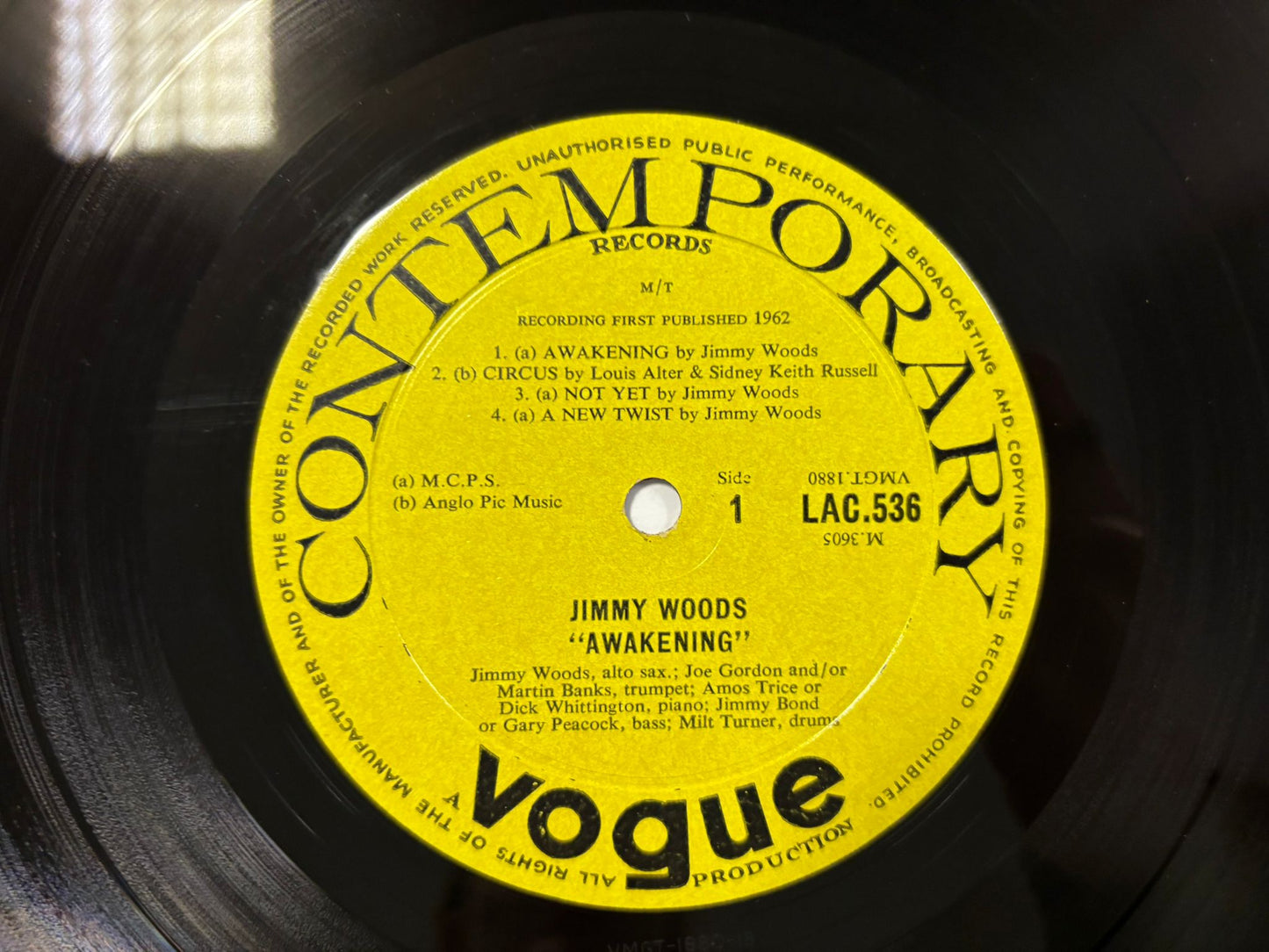 Jimmy Woods - Awakening LP UK Mono LAC 536