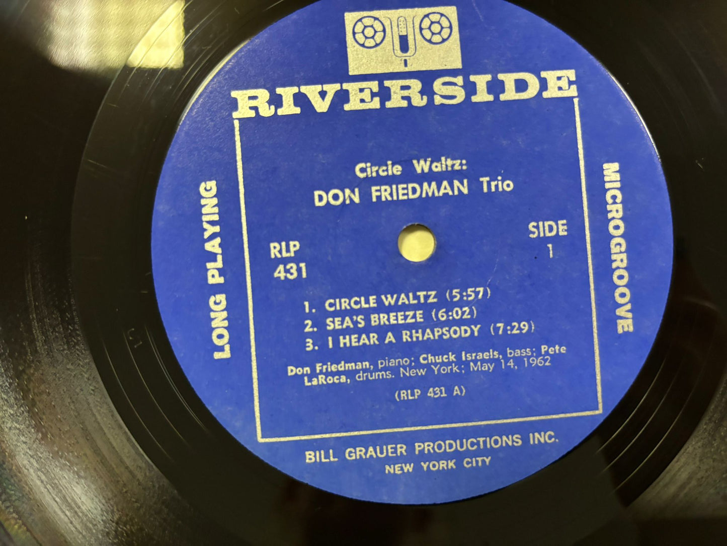 Don Friedman Trio - Circle Waltz LP US Mono Riverside RLP 431