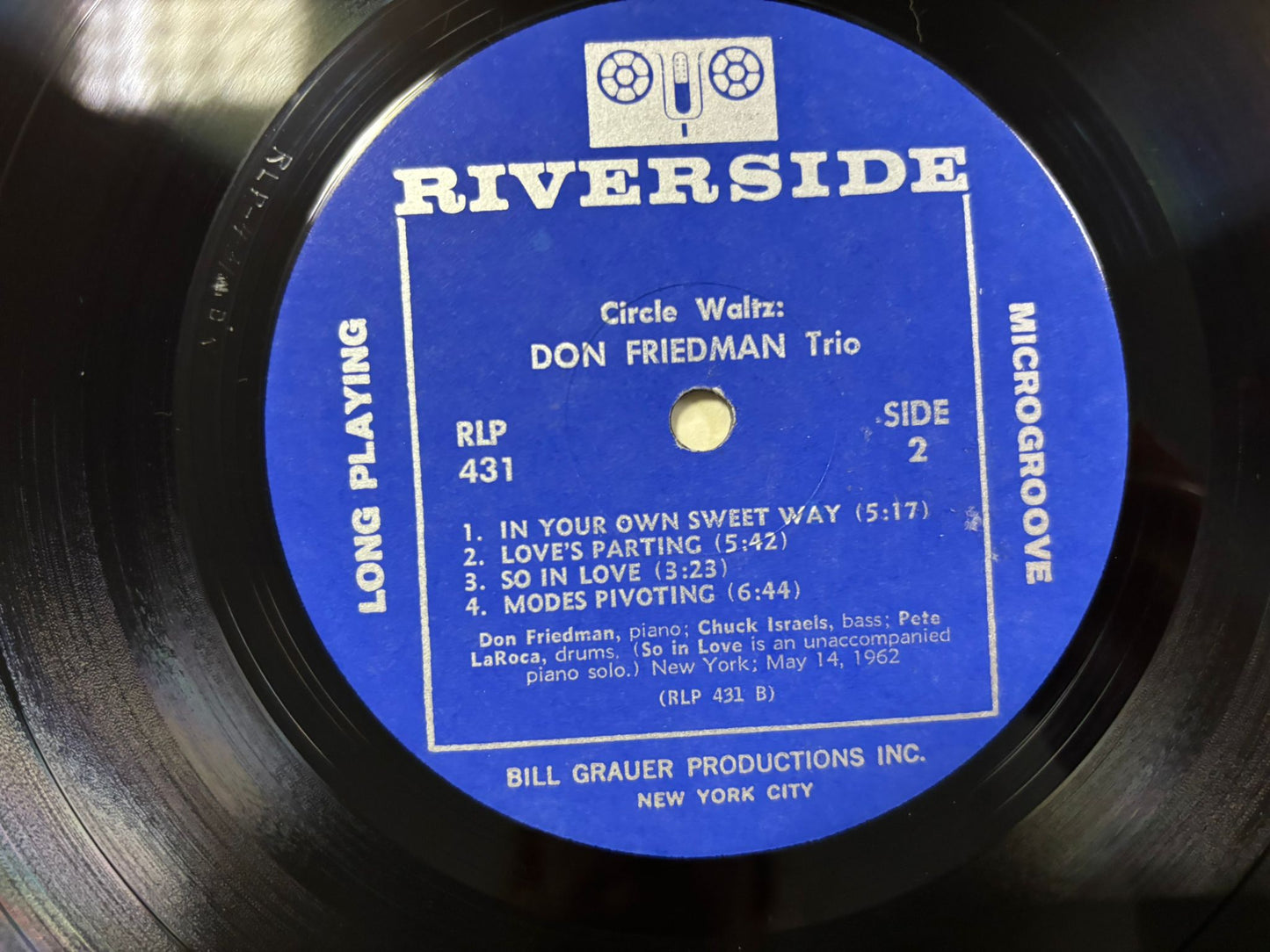 Don Friedman Trio - Circle Waltz LP US Mono Riverside RLP 431