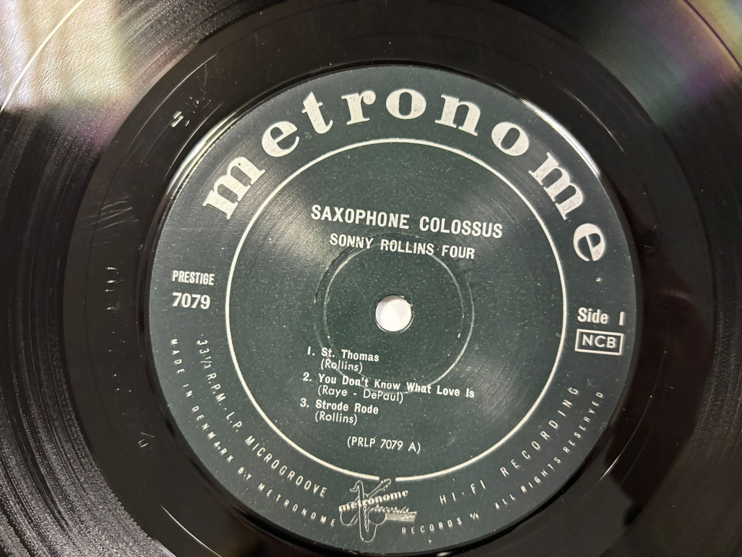 Sonny Rollins - Saxophone Colossus LP Denmark Pressing Original