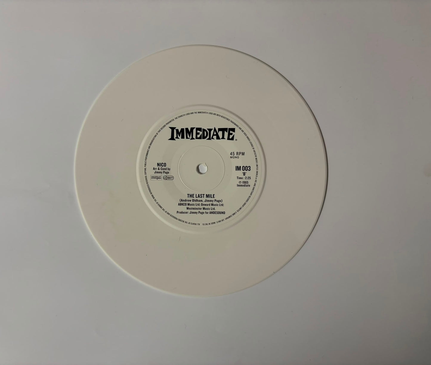 Nico - I'm not sayin' / The last mile : 7"