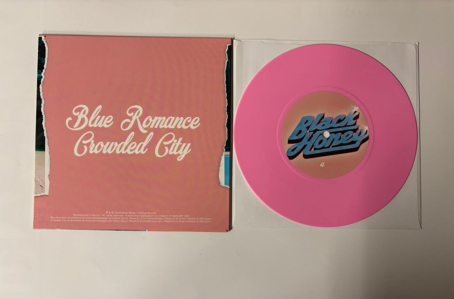 Black Honey - Blue Romance : Signed : 7"