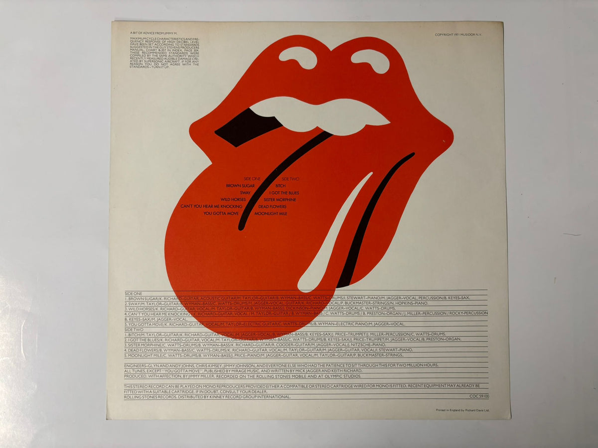 The Rolling Stones - Sticky Fingers LP UK Ultra Rare Gatefold Sleeve