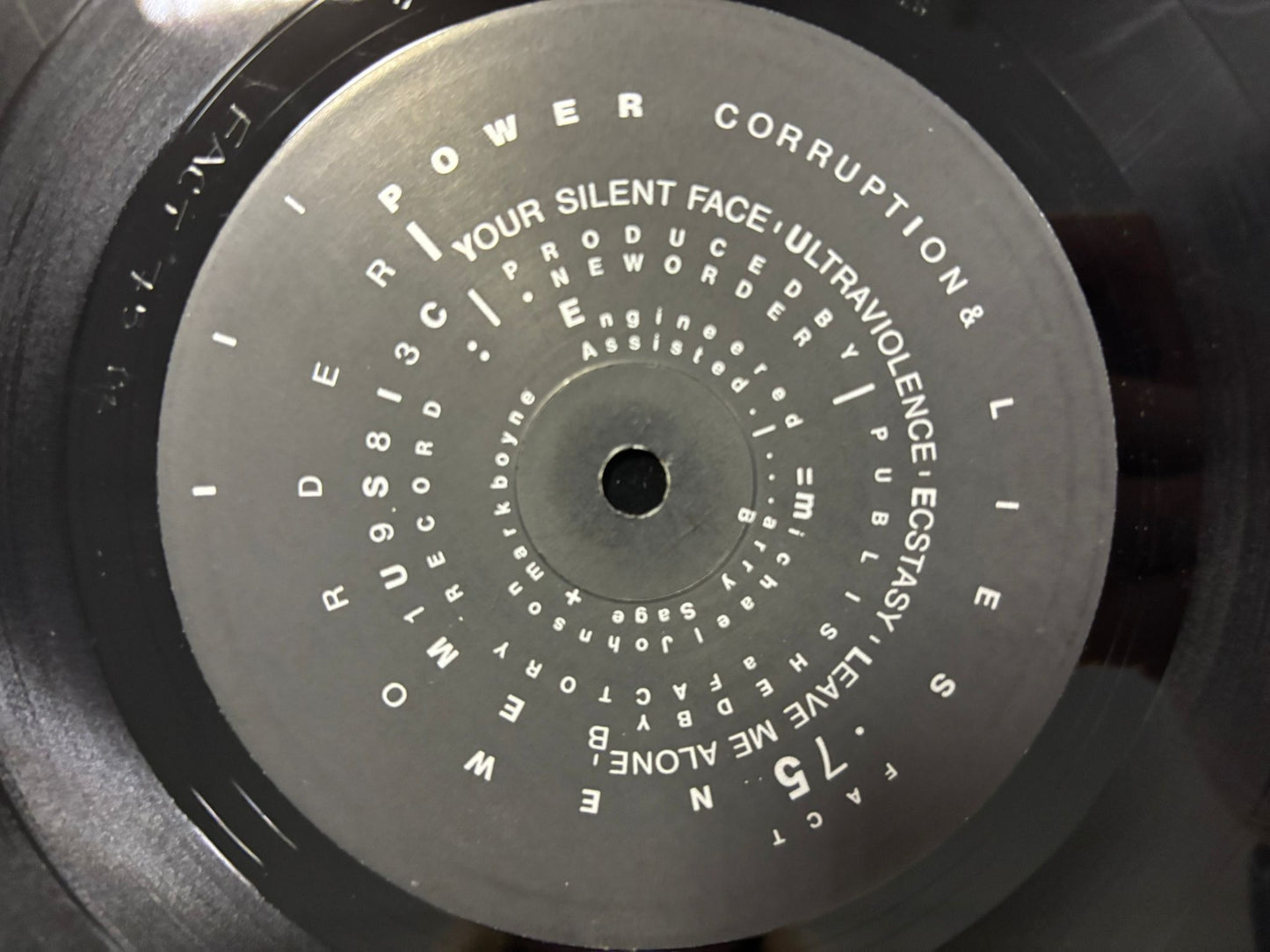 New Order- Power, Corruption and Lies UK 1st