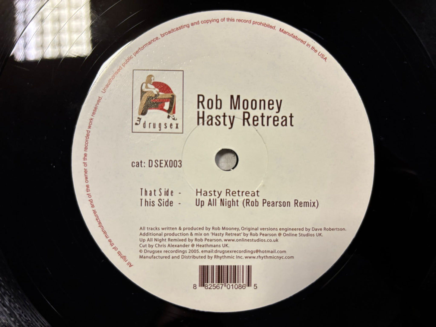 Rob Mooney - Hasty Retreat 12" Drugsex Original